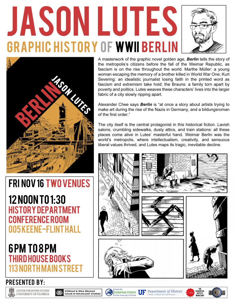 Jason Lutes: Graphic History Of WWII Berlin - Department Of History