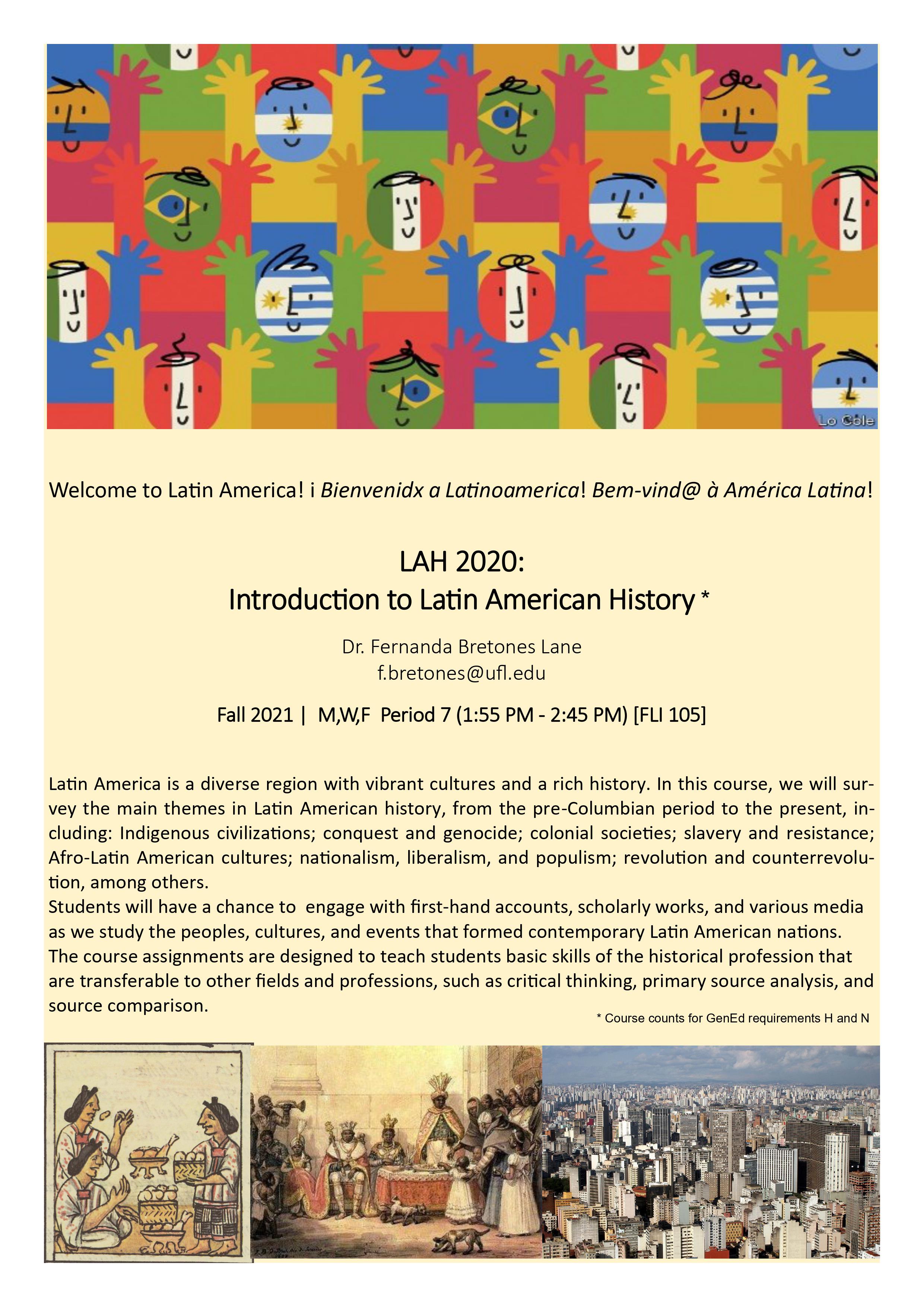 LAH2020, Intro LatinAm, Professor Bretones Lane